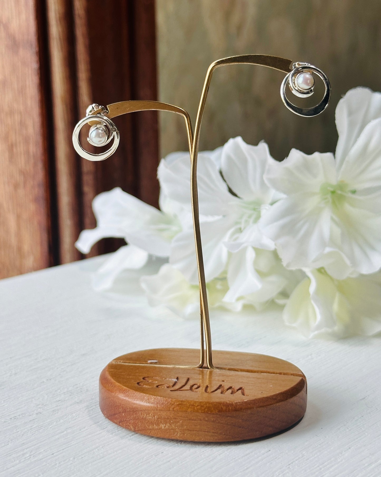 SS Posy w/Pearl Earring EA15512P