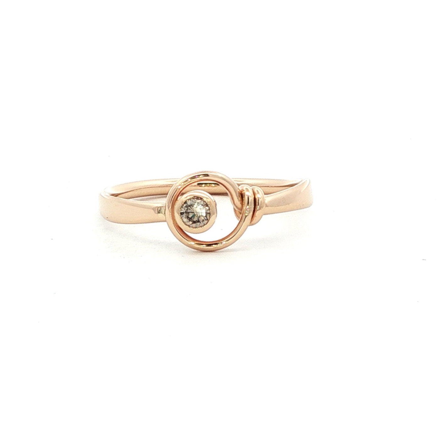 14kY .10ct Champagne Diamond Saratoga Ring RI34220-7