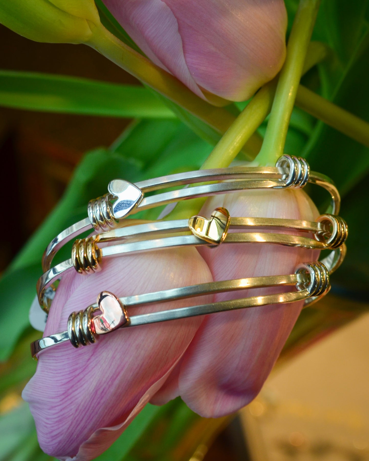 SS w/ RG Heart Sweet Heart Bracelet BR1112HRNS -LM