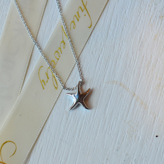 SS 13mm Starfish Necklace SND36SK