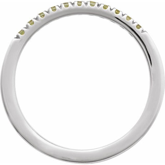 SS Stackable Peridot Ring 689237