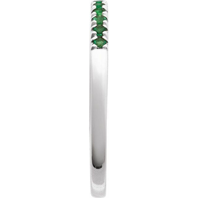 SS Stackable LAB Emerald Ring 689237