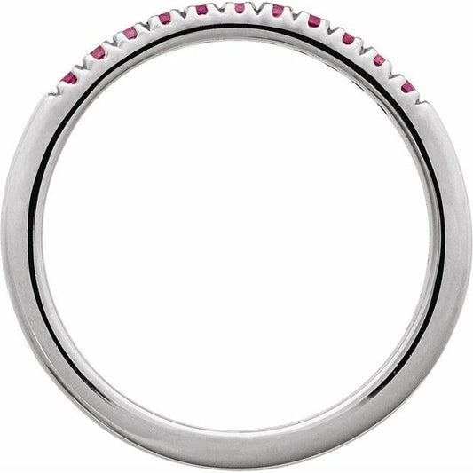 SS Stackable LAB Ruby Ring 689237