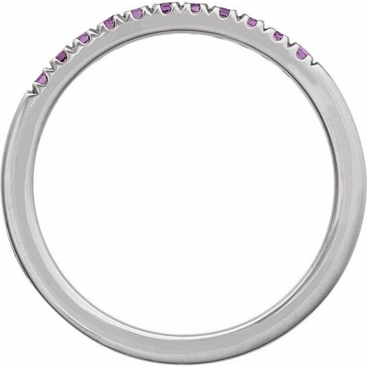 SS Stackable Amethyst Ring 689237