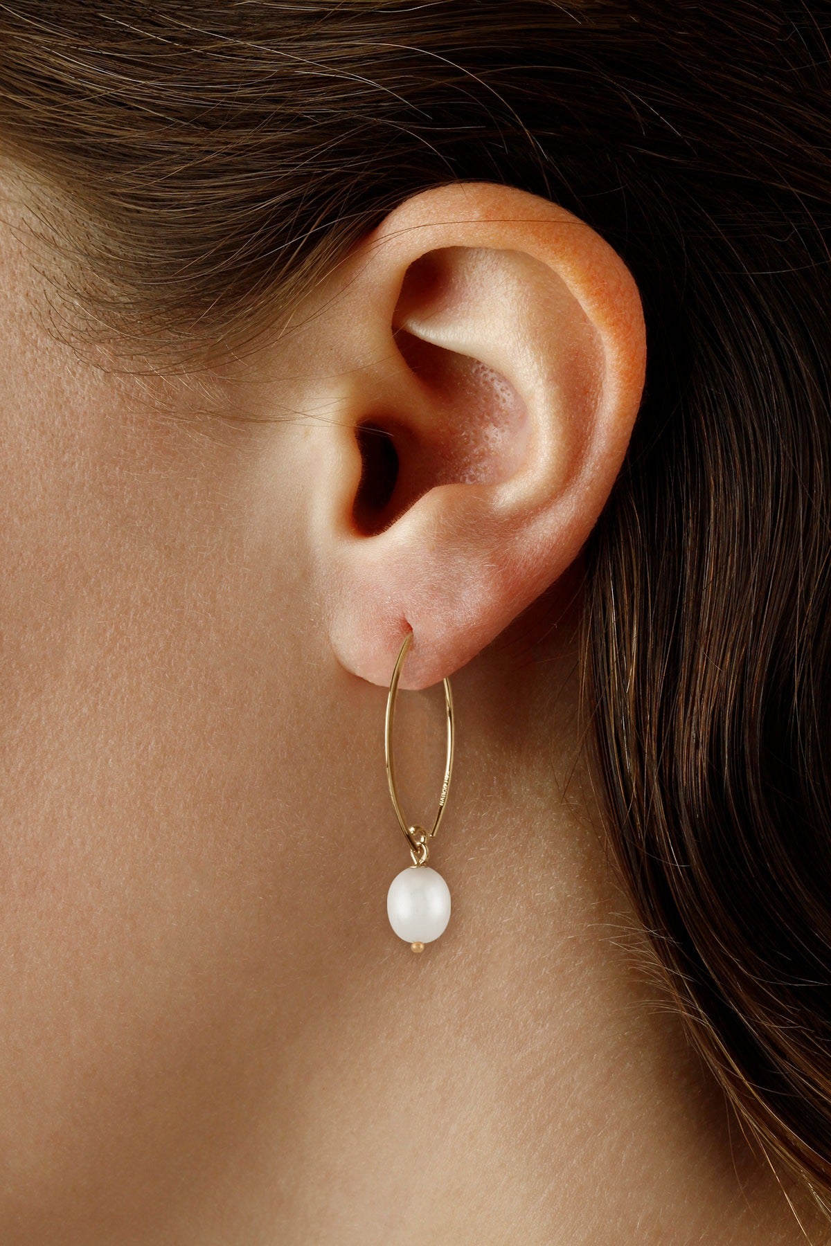 14kR FWP Simple Sweep Earring 13462FPRG