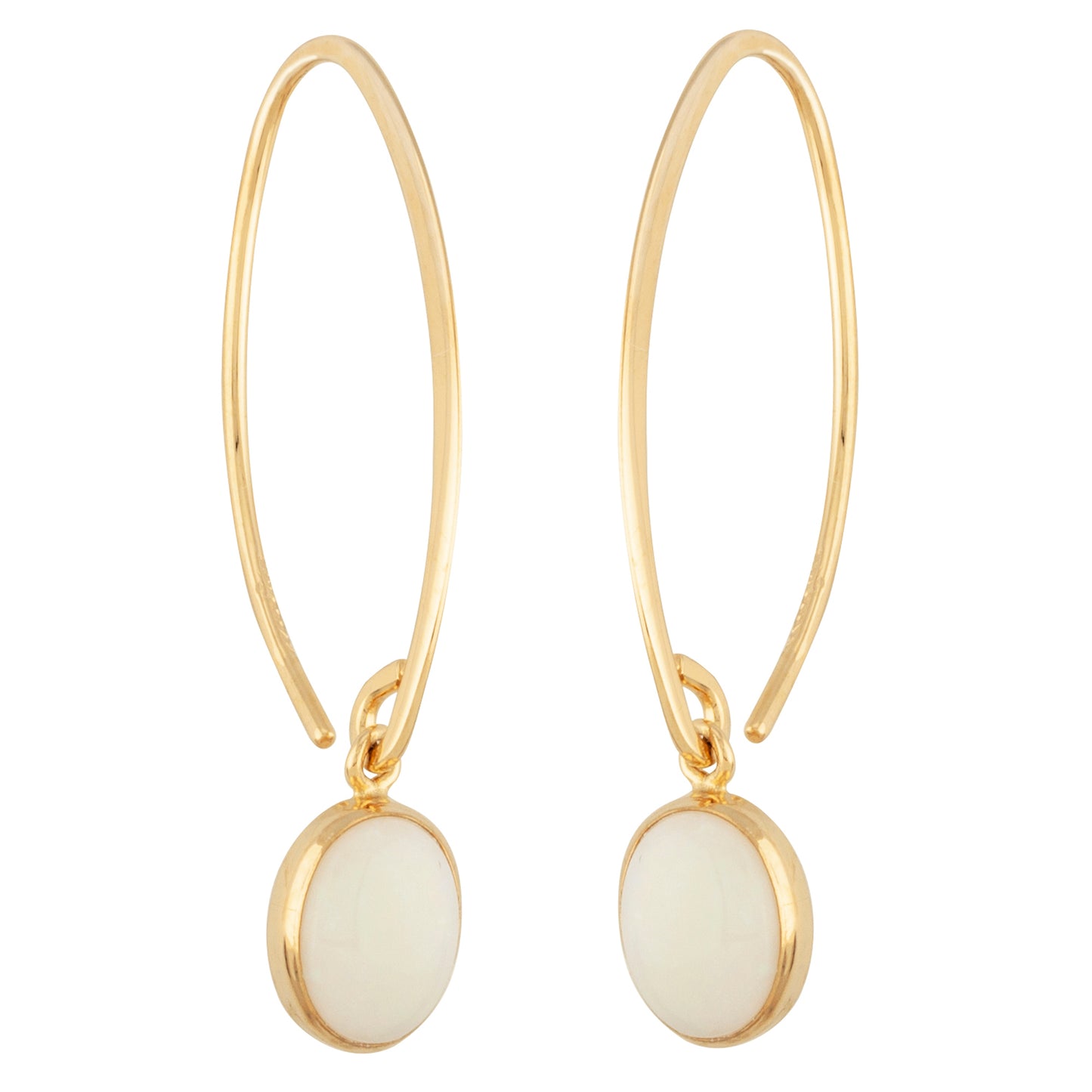14kY Opal Simple Sweep Earrings 13462OPAL-B