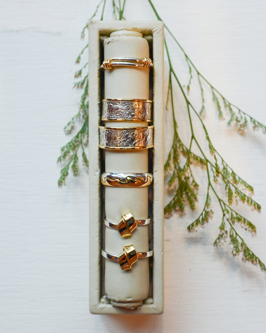 SS/YG Signature Ring RI26740W-7.5