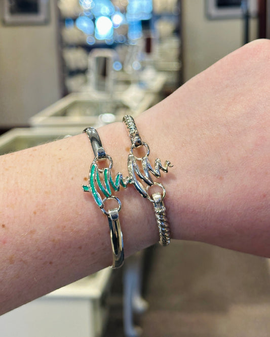 SS Christmas Tree Epoxy Clasp SB5816