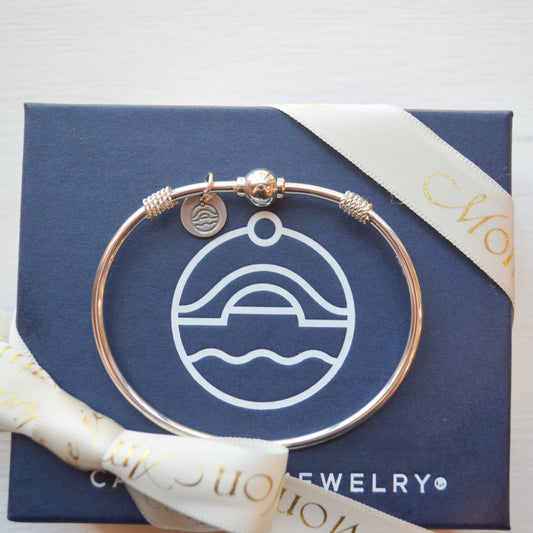 SS Double Rope Plain Bead Bracelet SB5425-70