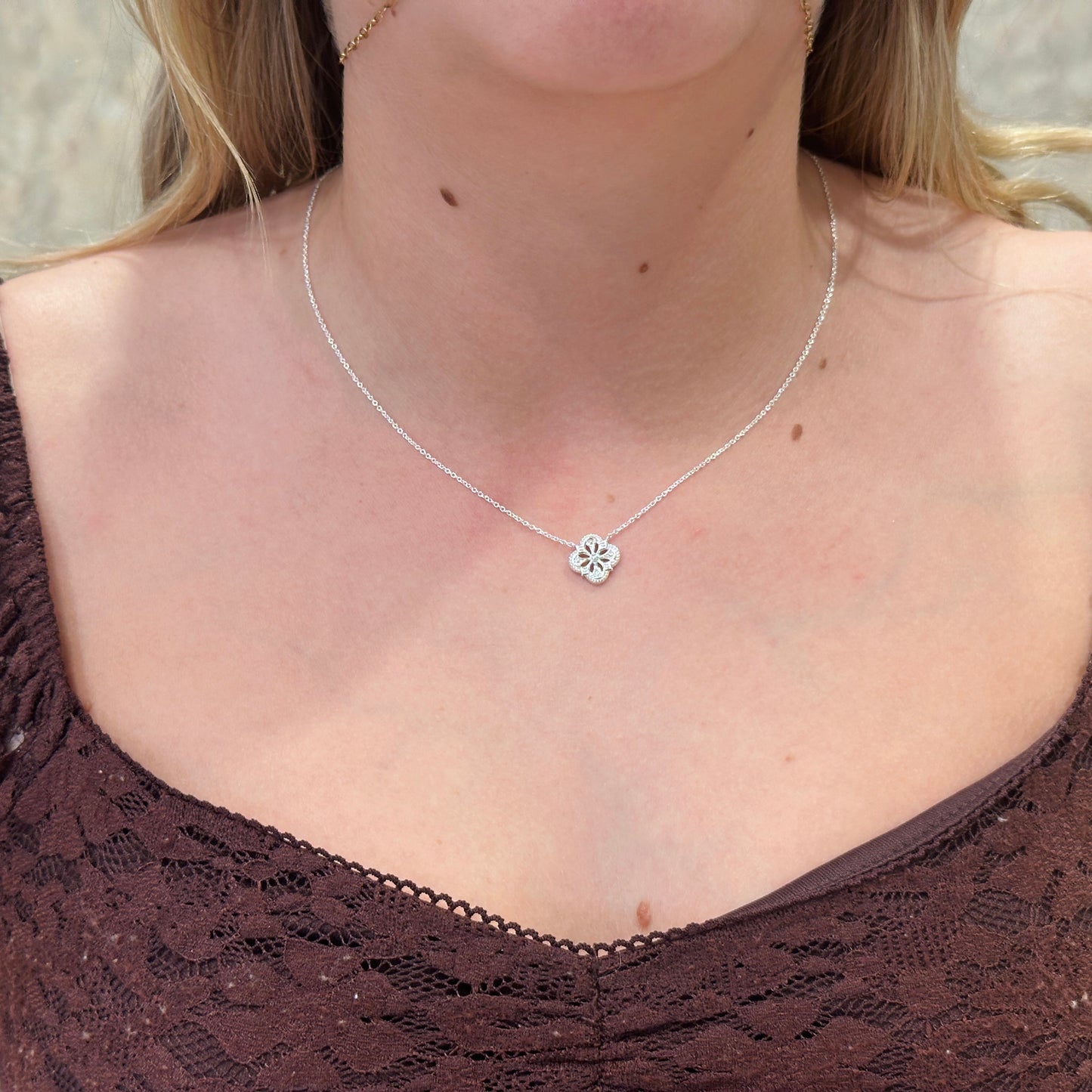 SS Vintage-Inspired Clover Necklace 87107