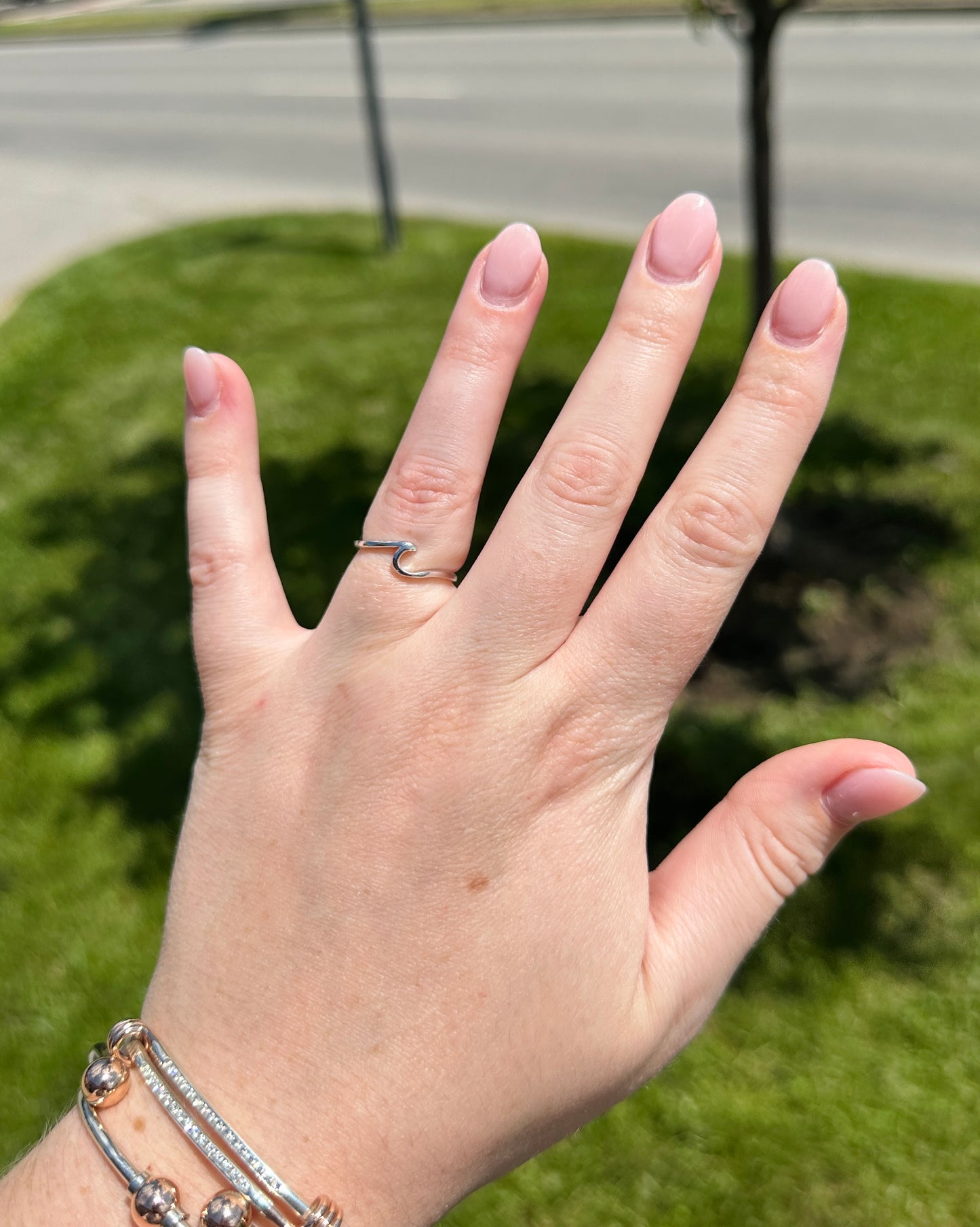 SS Polished Wave Ring PLR-332-6