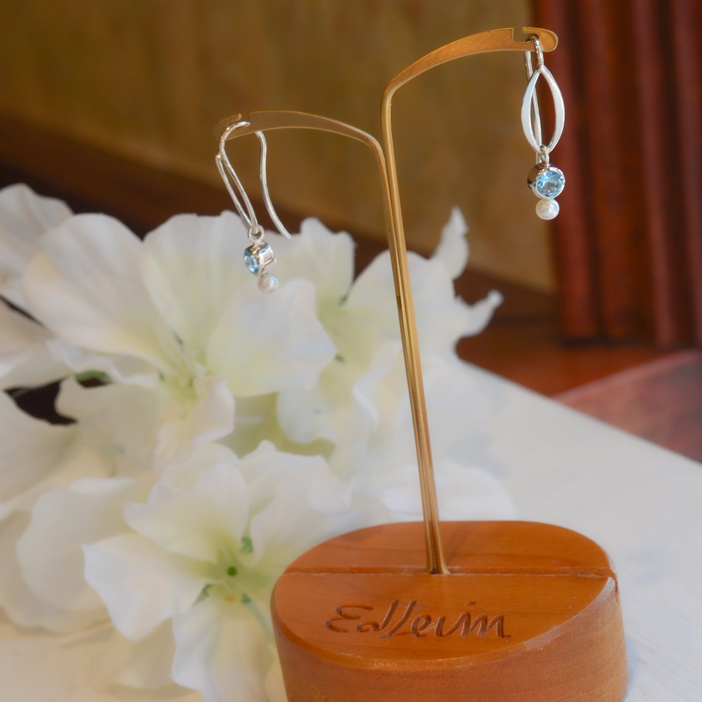 SS Dew Drop Earring FWP & BT EA33712BTFWP