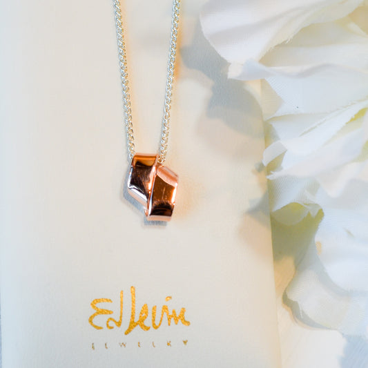 SS/RG Love Knot Necklace PE68042R-18