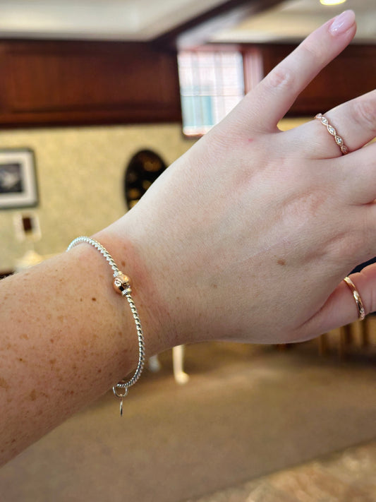 SS/RG Twist Bracelet RB5408-70