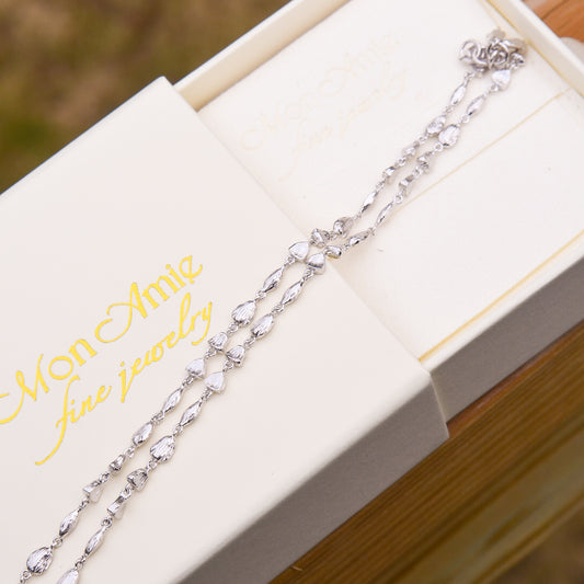 SS Nugget Double Strand Bracelet PU129-1519