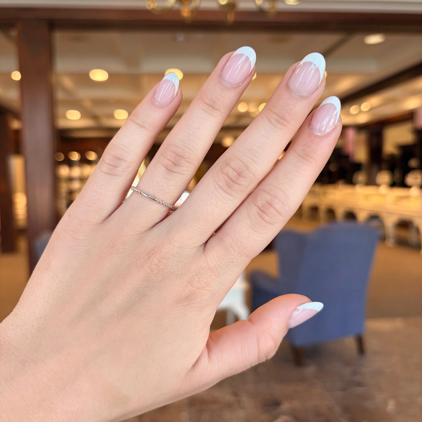 SS Beaded Stackable Ring 51779 - 7.5