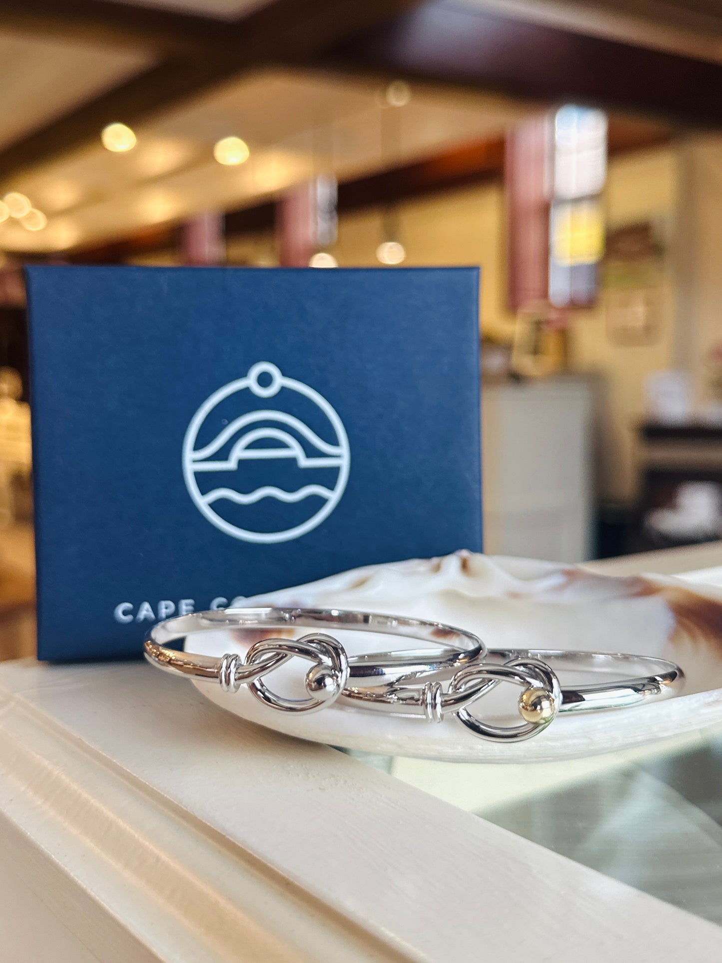 SS/YG Love Knot & Bead Bracelet NBT030-70