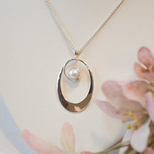 SS Pearl Sophia Necklace PE71612P-18