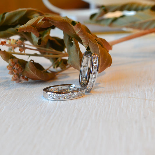 SS CZ Channel Set Hoop SES21TLCZ