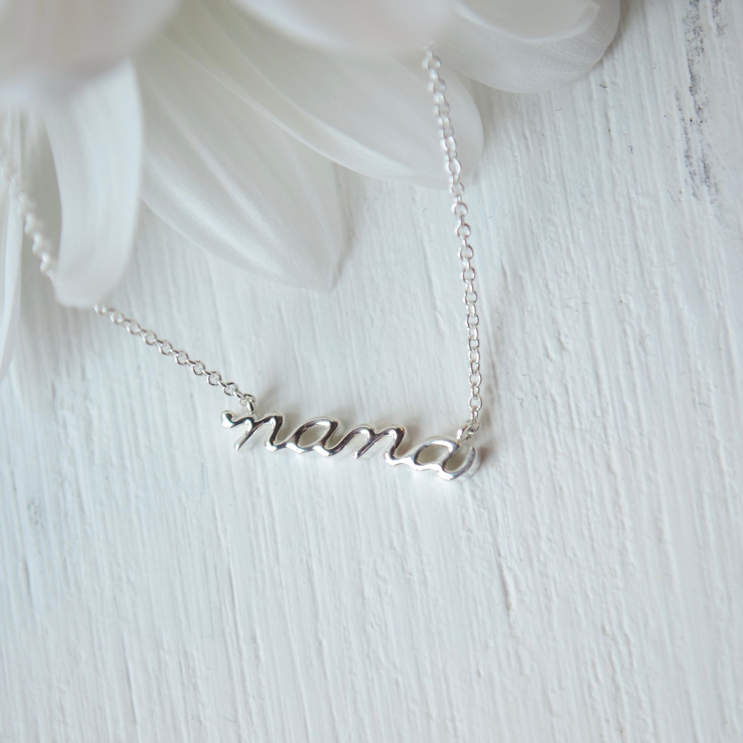 SS Nana Script Necklace 87746