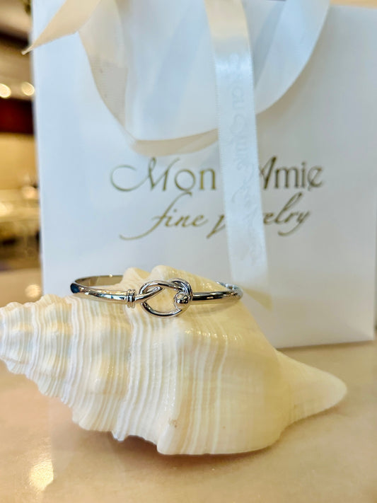 SS Love Knot & Bead Bracelet NB3030-70