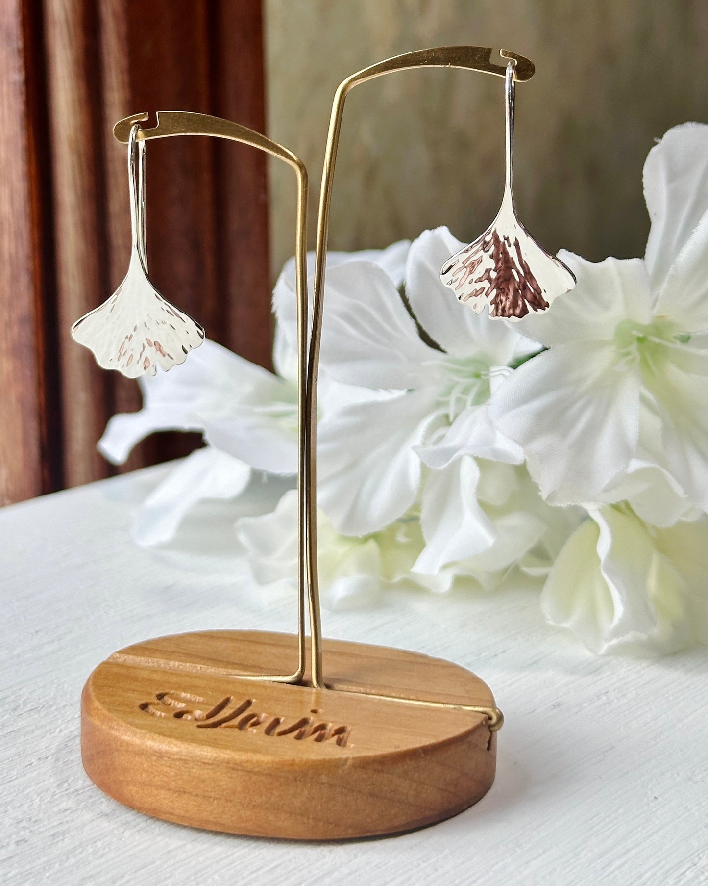 SS Ginkgo Earring EA39512