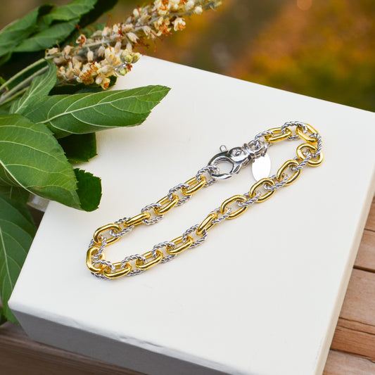SS/18kY San Zeno Link Chain Bracelet SILC20320-07
