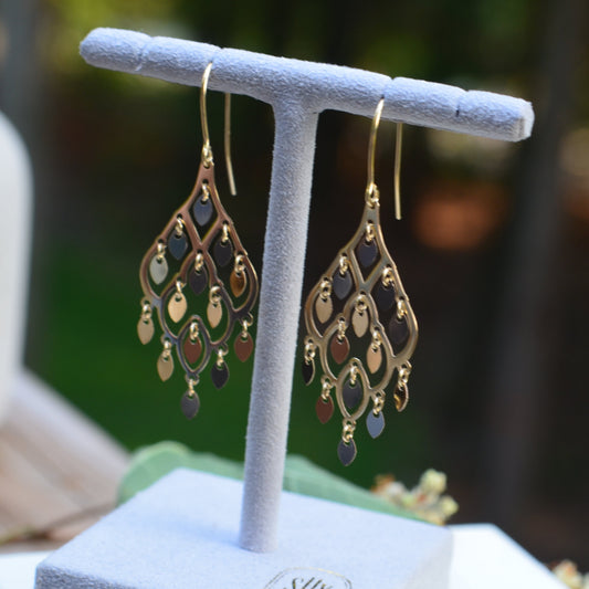 14kY Polished Chandelier Earring ER949