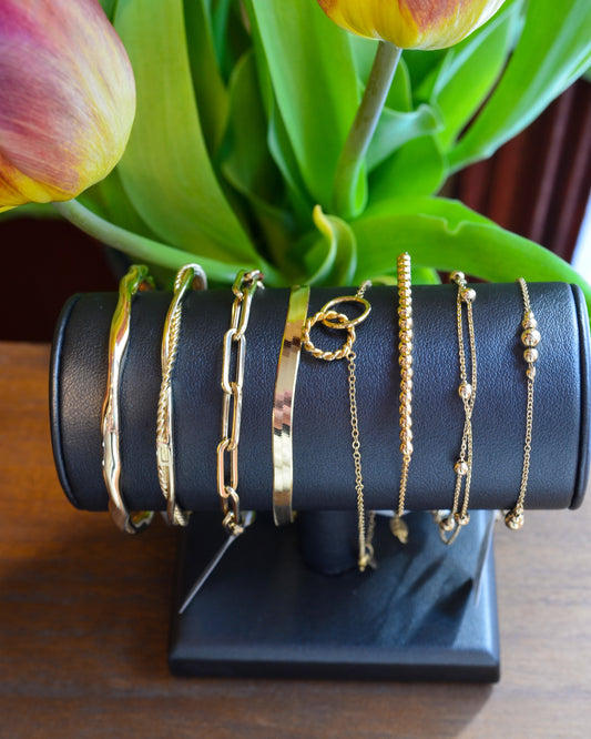 14kY Polish & Twisted Bangle 14HRB200Y