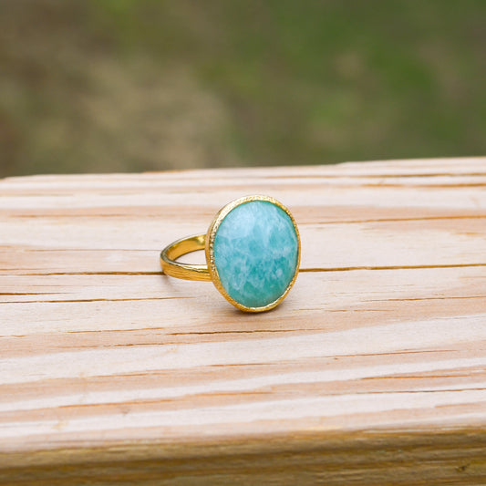 18k Vermeil Amazonite Ring O129-005AZO
