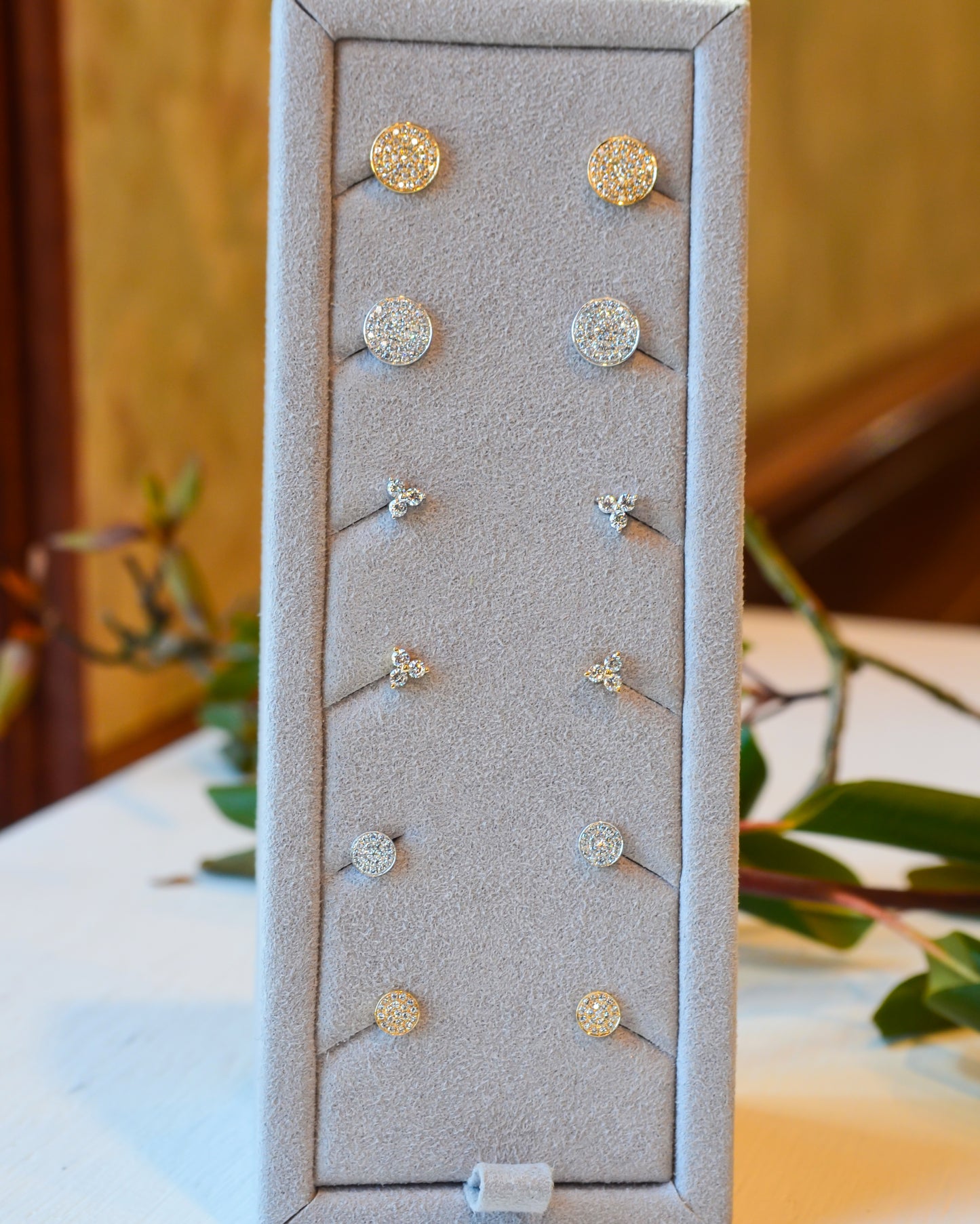 14kY .07ct Diamond Pave Stud SC55001148