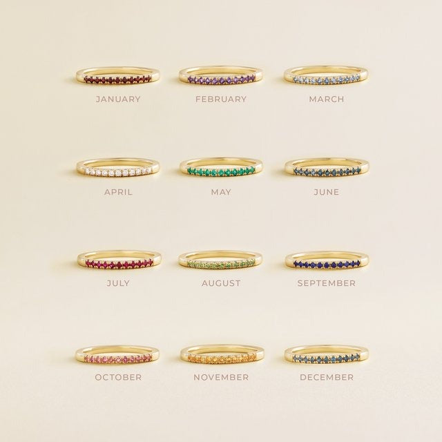 SS Stackable LAB Sapphire Ring 689237