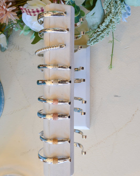 SS/RG Narrow w/Rope Bracelet RB5429-70