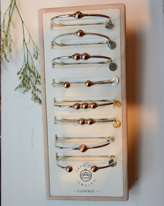 SS/RG Plain Bead Bracelet RB5405-70