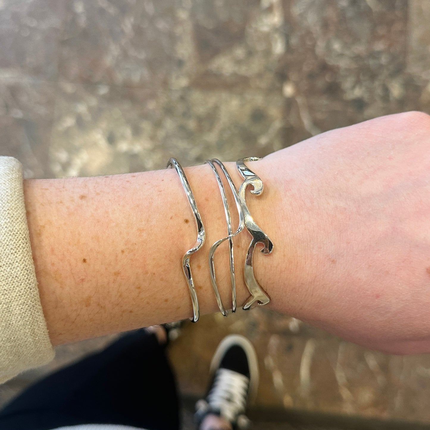 SS Multi Wave Bracelet NB3008-70