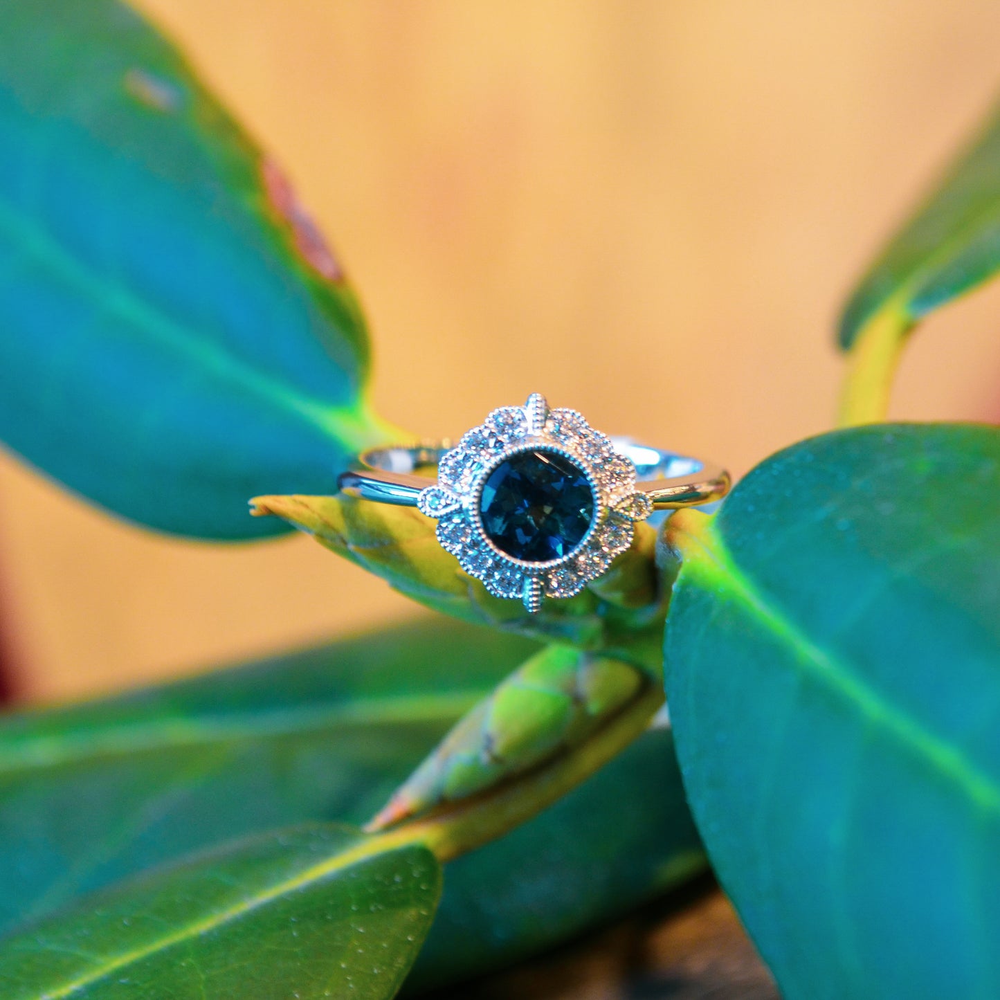 14kW .93ct LBT .12ct Diamond Ring D5638