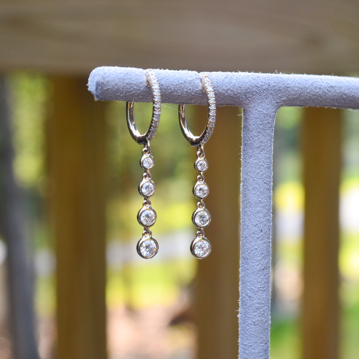 14kY .45cttw Diamond Bezel Earring SC55022246