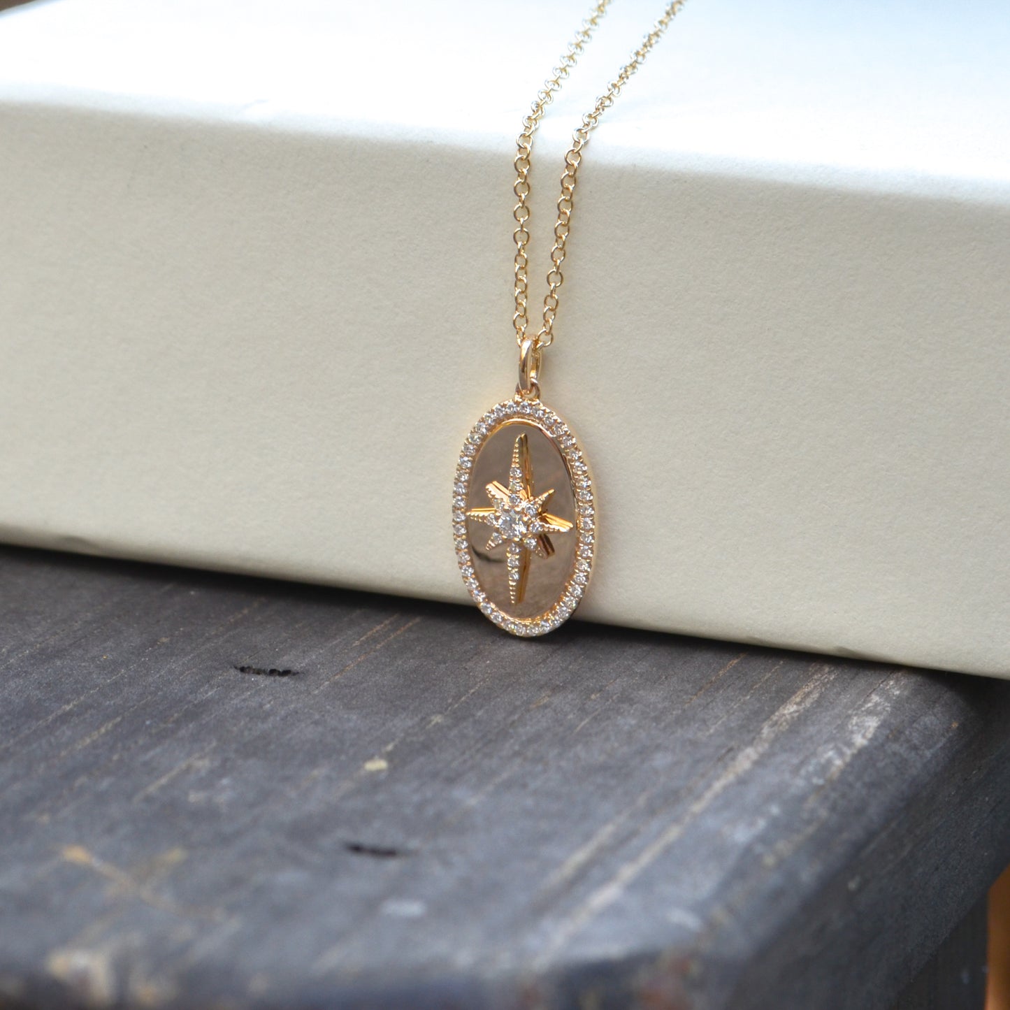 14kY .18cttw Diamond North Star Necklace SC55026882
