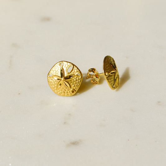 14kY Sand Dollar Earring 02/190