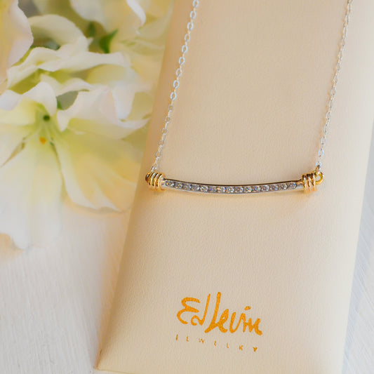 SS/YG .30cttw Dia Signature Necklace NE16642D-18