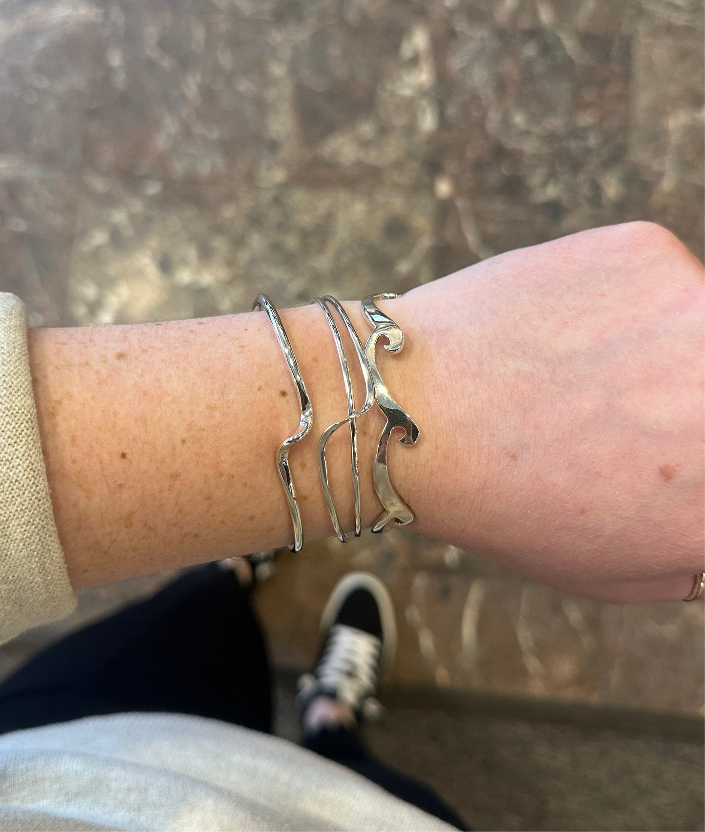 SS Thin Wave Bracelet NB3004-65