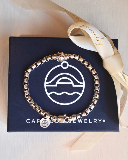 SS Box Chain Bracelet SB8010-75