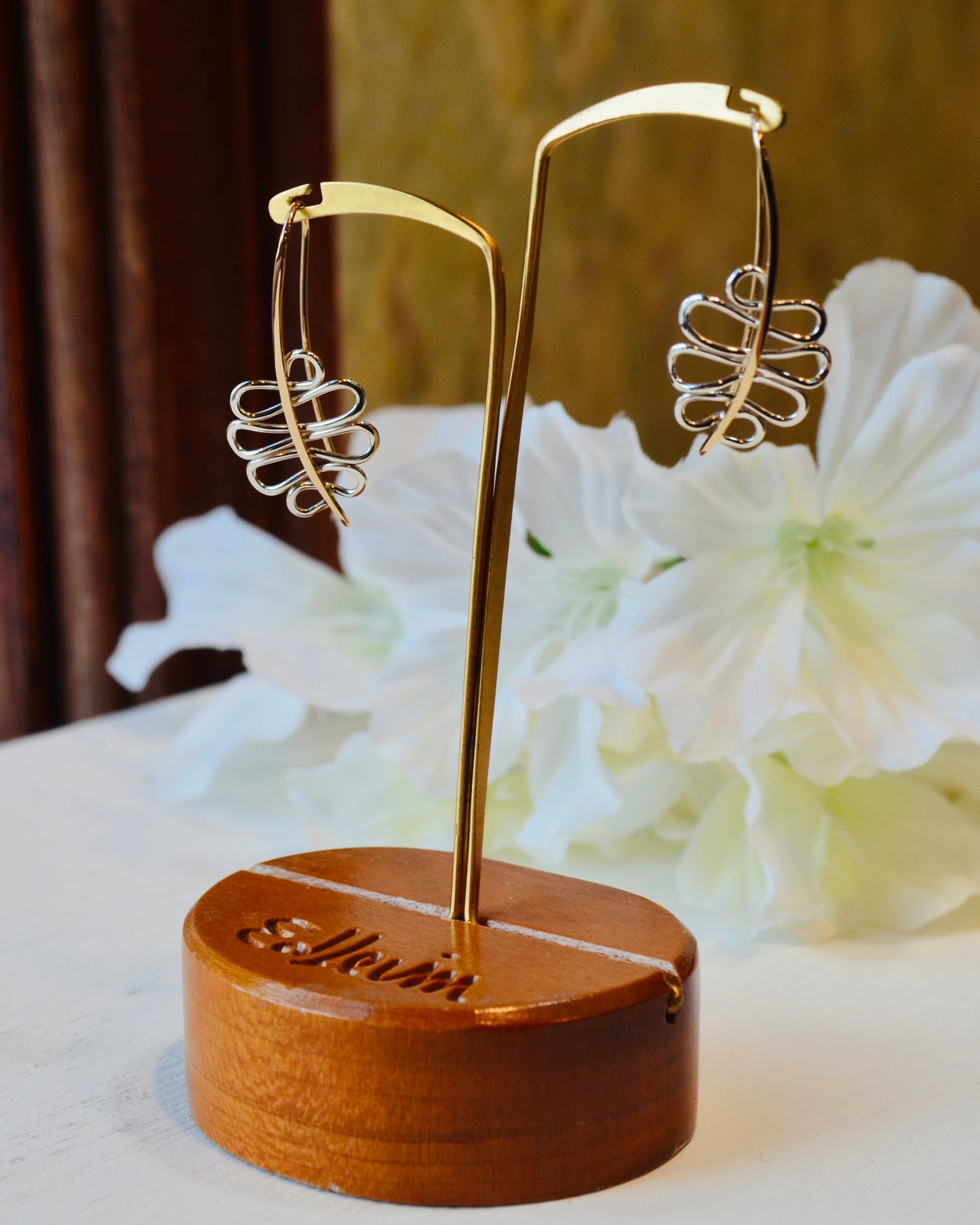 SS/YG Flutter Earring EA91742