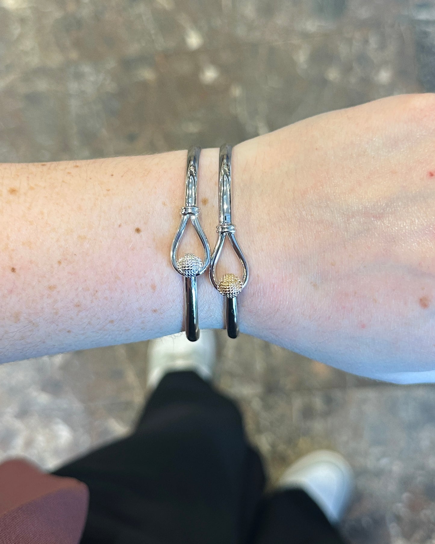 SS/YG Monkey Fist & Loop Bracelet NBT029-70