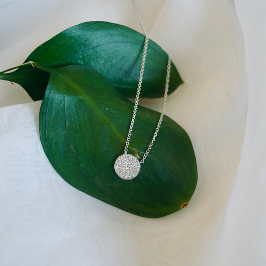 14kW .15ct Diamond Pave Necklace SC55002398-15-18