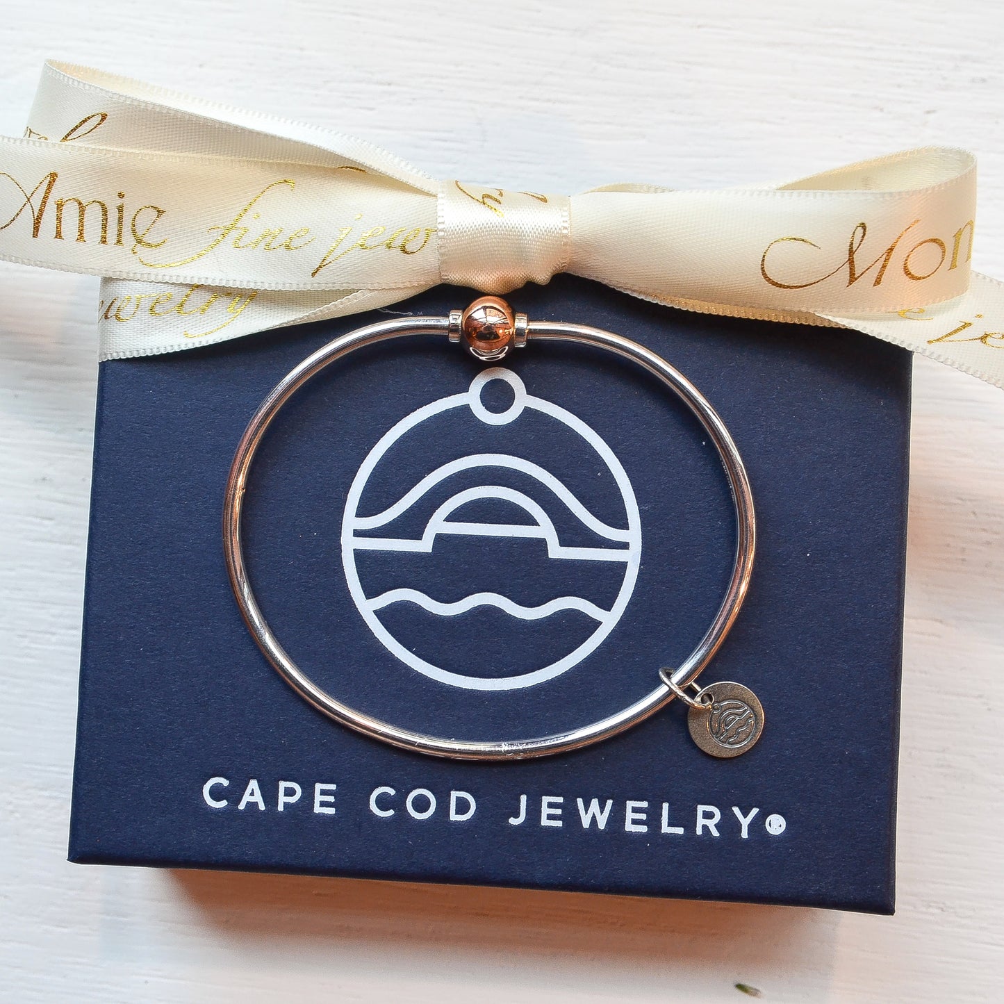 SS/RG Plain Bead Bracelet RB5405-70