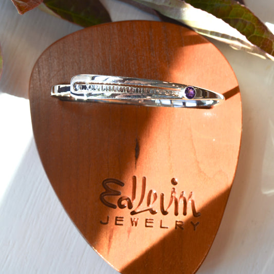 SS Amethyst Gem Slide Bracelet BR71012FA-LM