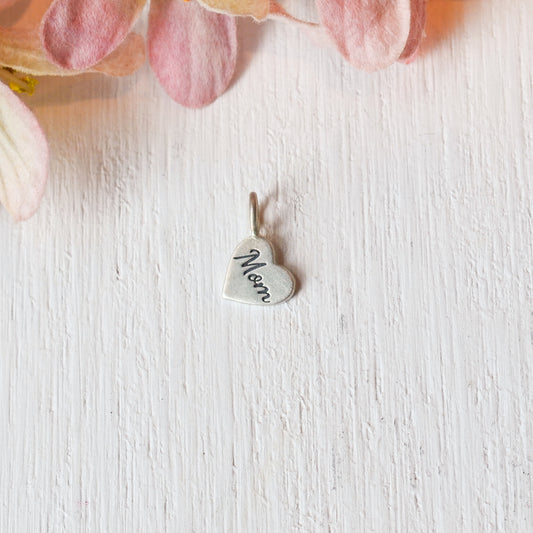 SS Heart Mom Pendant - 9mm