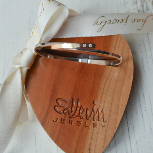 SS/YG .06ct Diamond Anticipation Bracelet BR23042D-LM