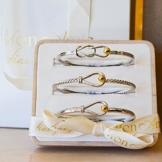 SS/YG Knot Loop & Ball NBT031-70